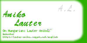 aniko lauter business card